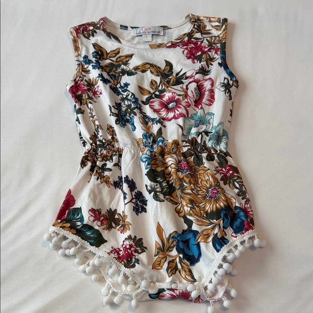 Bailey's Blossoms Dillon Pom Pom Romper